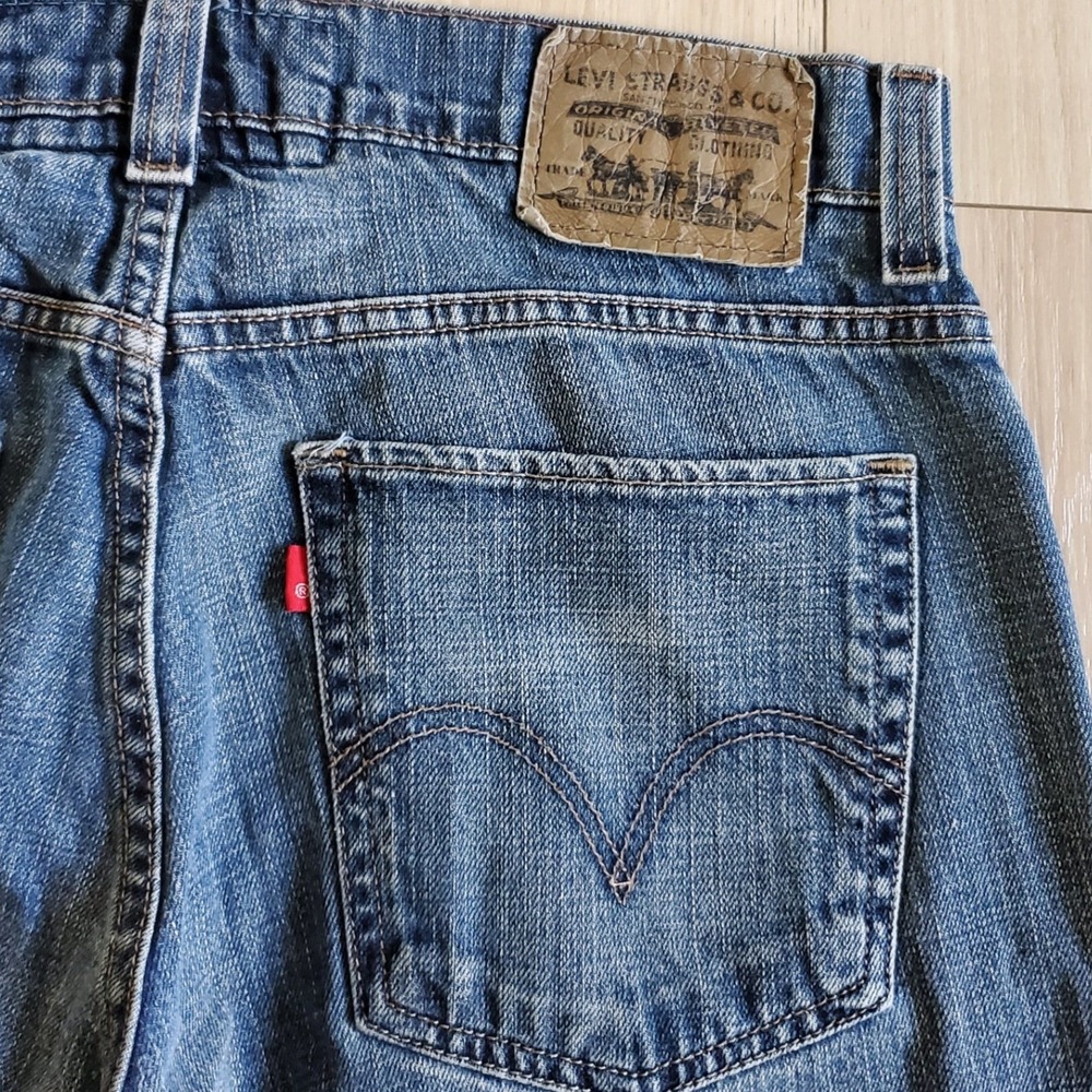 Levis 511 Jeans Mens 32x34 Blue Skinny Stretch Dark Wash Low Rise Y2K Denim